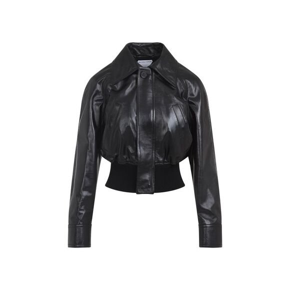 レザージャケット・コート BOTTEGA VENETA Bottega Veneta Short Bomber Jacket BOTTEGA VENETA - Leather Bomber Jacket - Brown Bottega Veneta